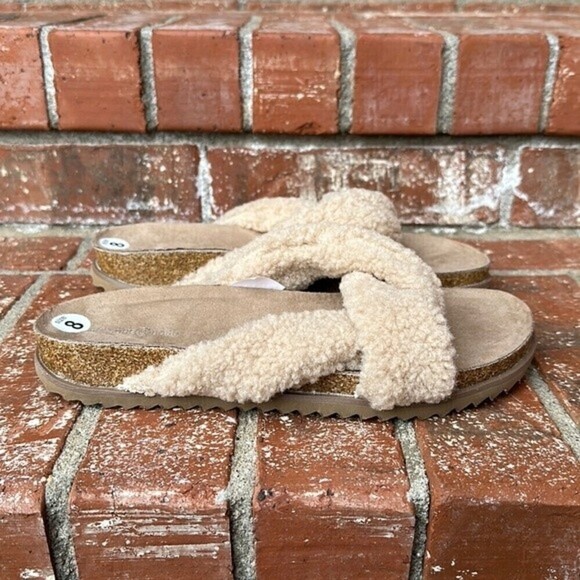 Treasure & Bond Davina Faux Shearling Slide Sandal Size 8 - Picture 1 of 7